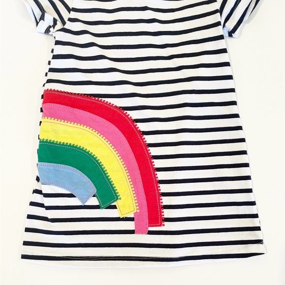 Girl’s 3T striped rainbow dress - Picture 3 of 7